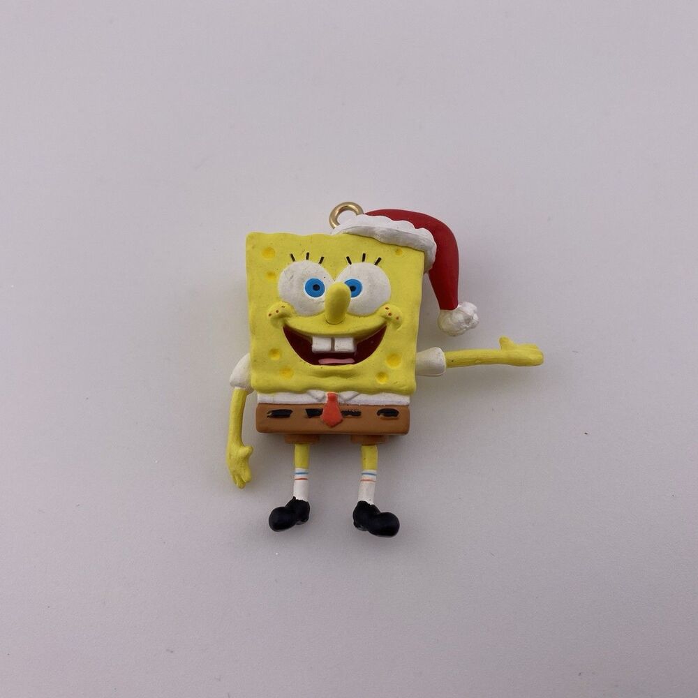 2004 Nickelodeon Cartoon SpongeBob Mini Figure Christmas Tree Ornament Decor 👀
